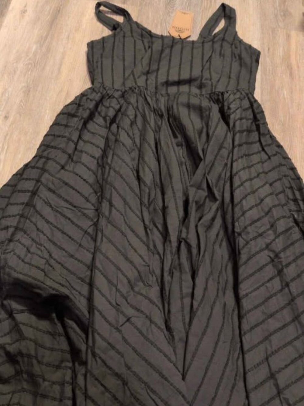 Disturbia Blythe Cotton Handkerchief Hem Midaxi Dress Dark Green US6 UK10 new